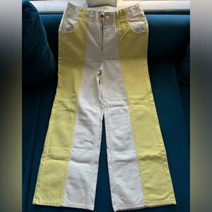 Urban Outfitters White and Yellow Pants (never used!)
